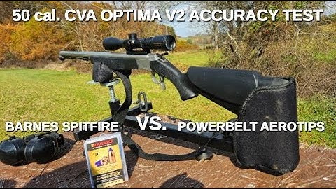 CVA Optima  Muzzleloader Accuracy Test - Powerbelt Vs. Barnes