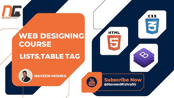 HTML List types, table tag with rowspan-colspan practical | MCSL016 BCS053 #bca #ignoubca #webdesign