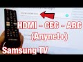 Samsung smart tv how to turn onmi  cec  arc anynet