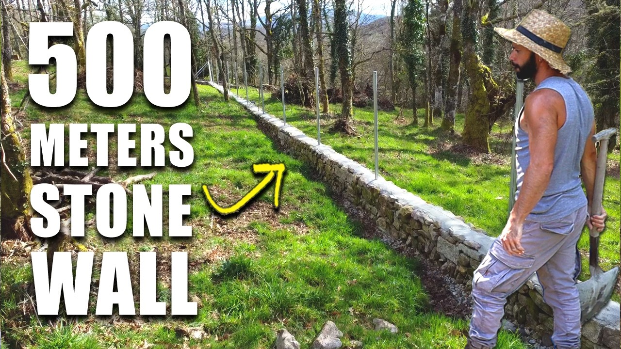Man Builds Incredible Stone Wall Alone Over 500 Meters Long (Part 2)