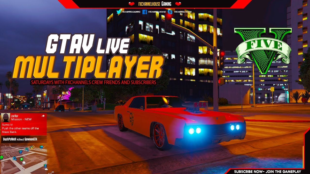 GTA V LIVE PS3 MULTIPLAYER  - Saturdays with fxchannels night stream