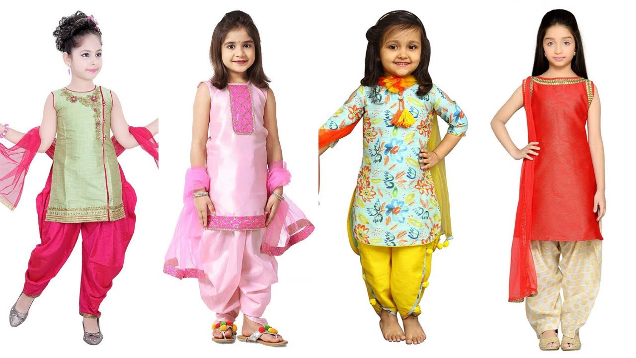 Kids Patiala Salwar Suit Dress For Girls