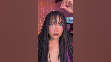 #shorts Loc bangs🤎 #locs #hairinspo #locbangs