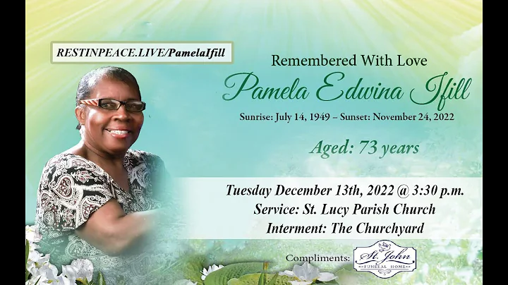 Live Stream for Pamela Edwina Ifill