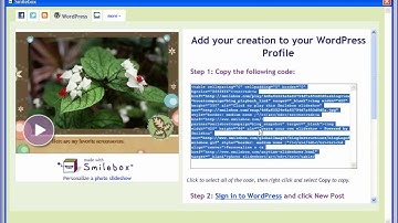 How to Embed Smilebox Slideshow Into Your Wordpress Blog