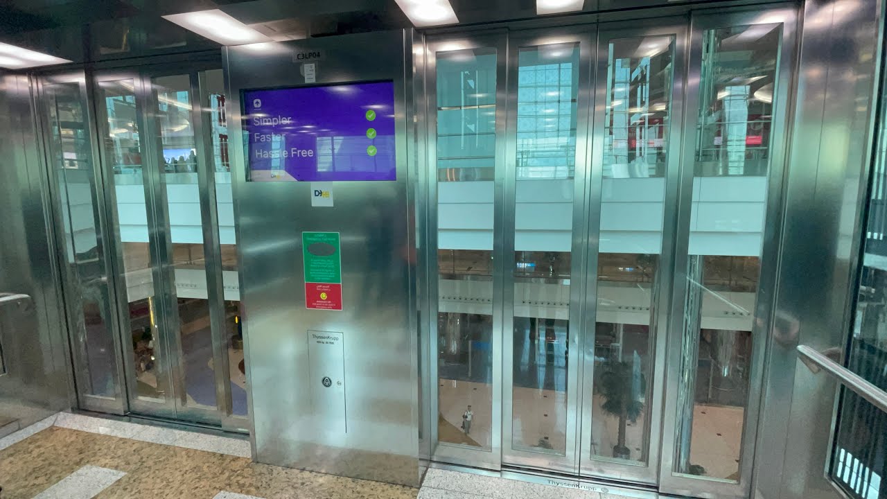 Fujitec elevator at Dubai International Airport, Dubai, United Arab Emirates
