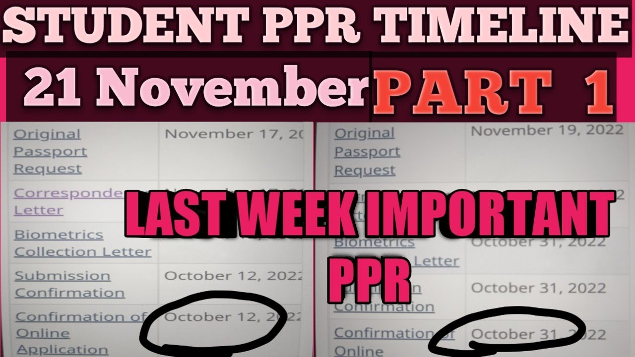 21 November latest ppr timeline canada 🇨🇦/canada ppr timeline today/PPR TIMELINE Trend