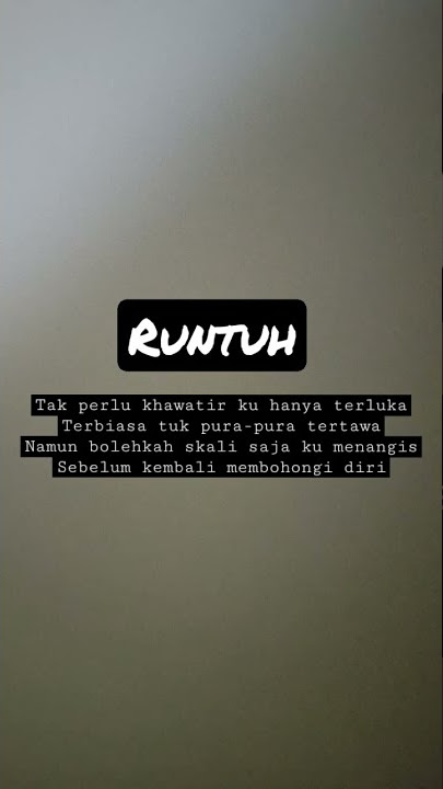 Runtuh - Fiersa Besari Ft Feby_ No Instrumen, Voc.@nimashdyt