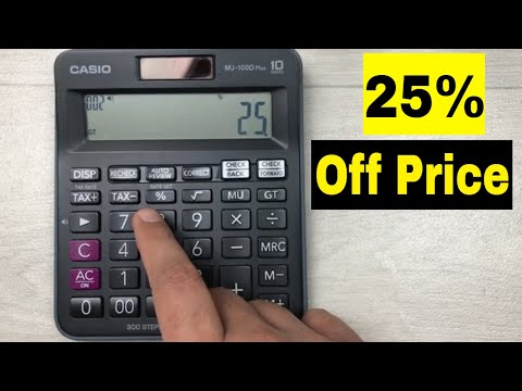 How to Calculate 25 Percent Off a Price on Calculator