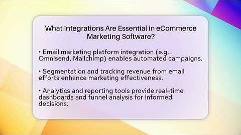 What Integrations Are Essential in eCommerce Marketing Software? | Ecom SaaS Stack News