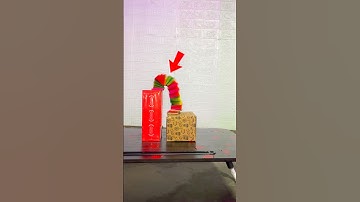 I made a paper slinky at home 😱 || #shorts #experiment #craft ​⁠@CrazyXYZ