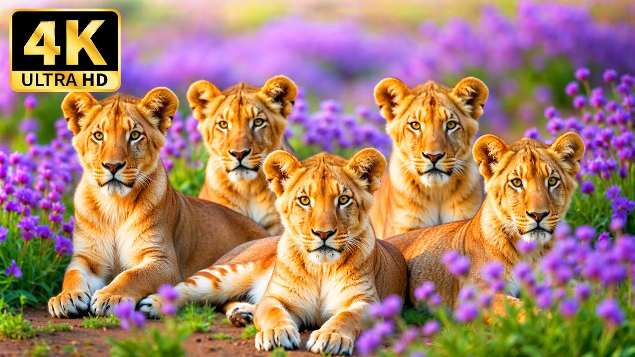 Serene Wildlife in 4K 🌍 Tranquil Animals with Calming Sounds 🎵