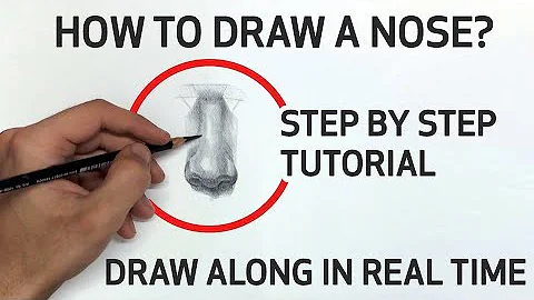 How to draw a nose?(step by step guide) नाक कैसे स्केच करें ?