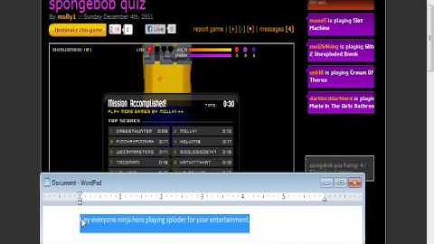 Ninja Plays Sploder Episode: 4 Spongebob Quiz!