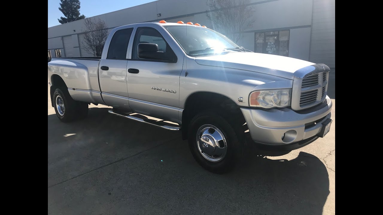 2003 DODGE 3500 5.9 Cummins DIESEL 6 SPEED MANUAL FOR SALE - YouTube