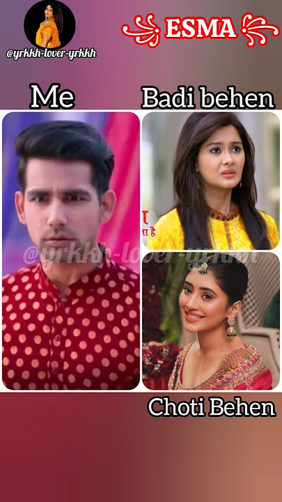 Badi behen 🆚 choti behen ❤️ Yeh rishta kya kehlata hai #love #yrkkh #behan #bhai #shorts #viralshort