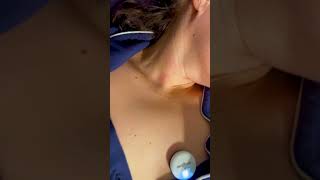 Visible Female Neck Pulse And Heartbeat Sound