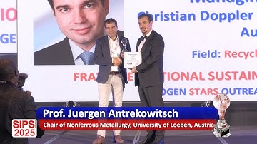 Prof  Juergen Antrekowitsch — Winner of the Fray International Sustainability Award