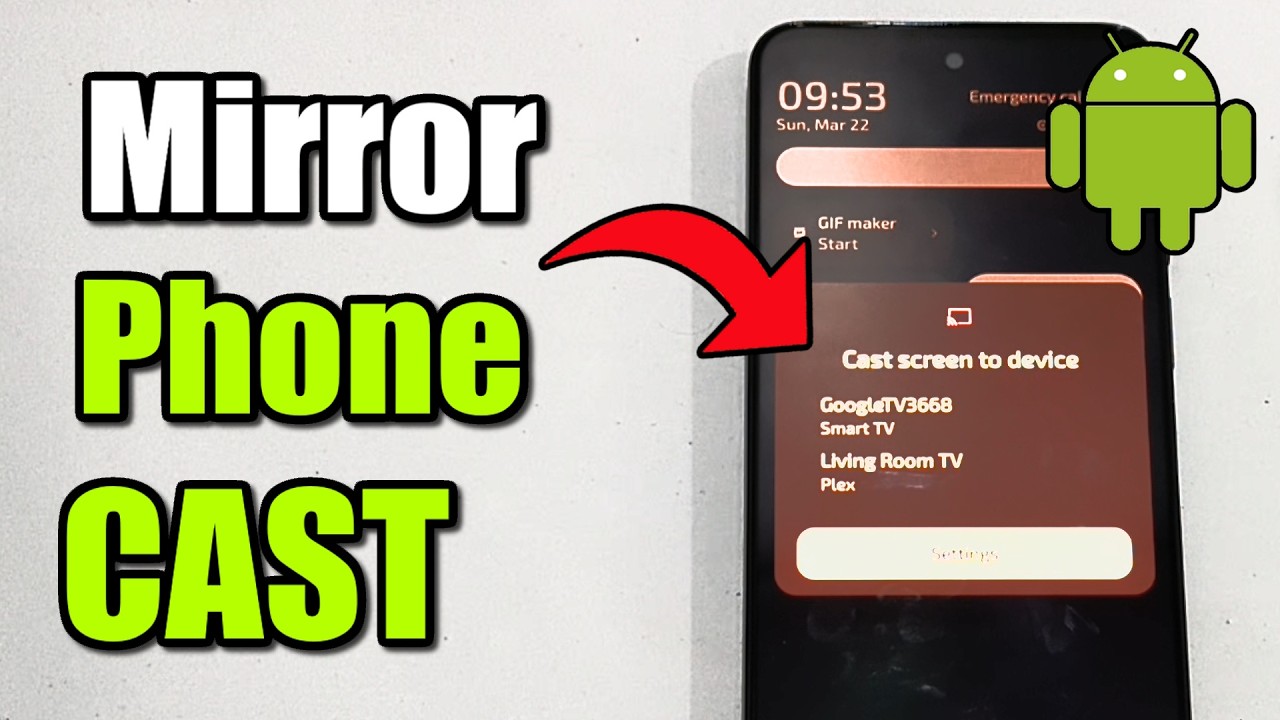 How to Connect Android Phone to Smart TV (Screen Mirroring Tutorial ...