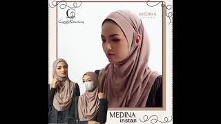 Jilbab Instan Hijab Instant Bergo Jersey Medina Instan Slip In Earphone GRATIS Masker