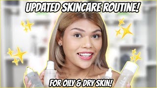 MY UPDATED SKINCARE ROUTINE! PERFECT FOR OILY &amp; DRY SKIN THIS TRANSFORMED MY SKIN!