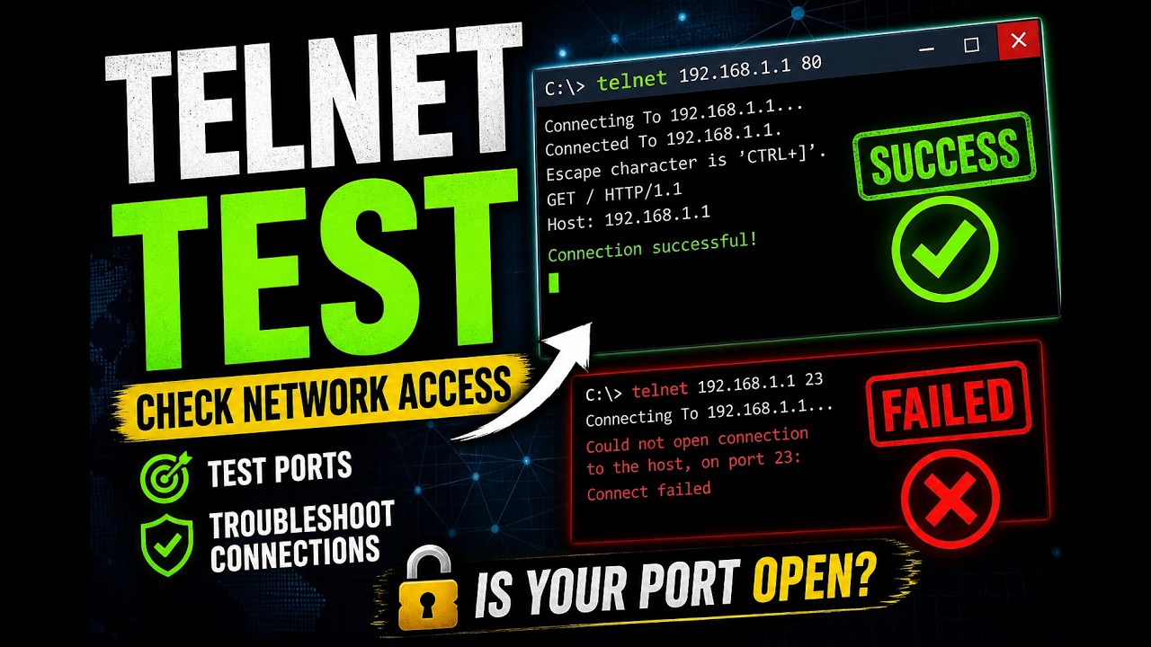 How to Test Network Access Using Telnet | Beginner to Advanced - YouTube