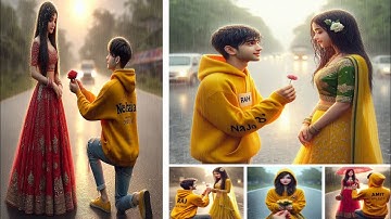 Create 3D Ai Couple Propose imagecreator 2024 Couple propose AI photo Editing #couplepropose #couple