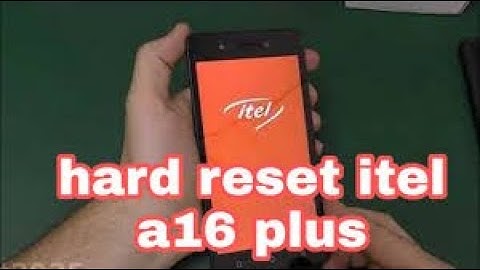 Itel A16 Plus Hard Reset Factory Reset Method 1