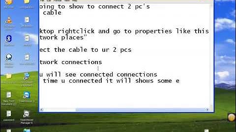 connect two computers using cross cable