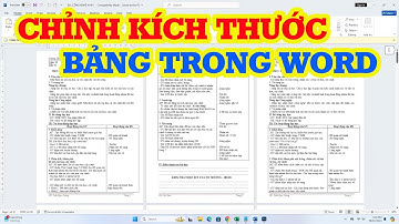 Cách chỉnh kích thước bảng trong Word