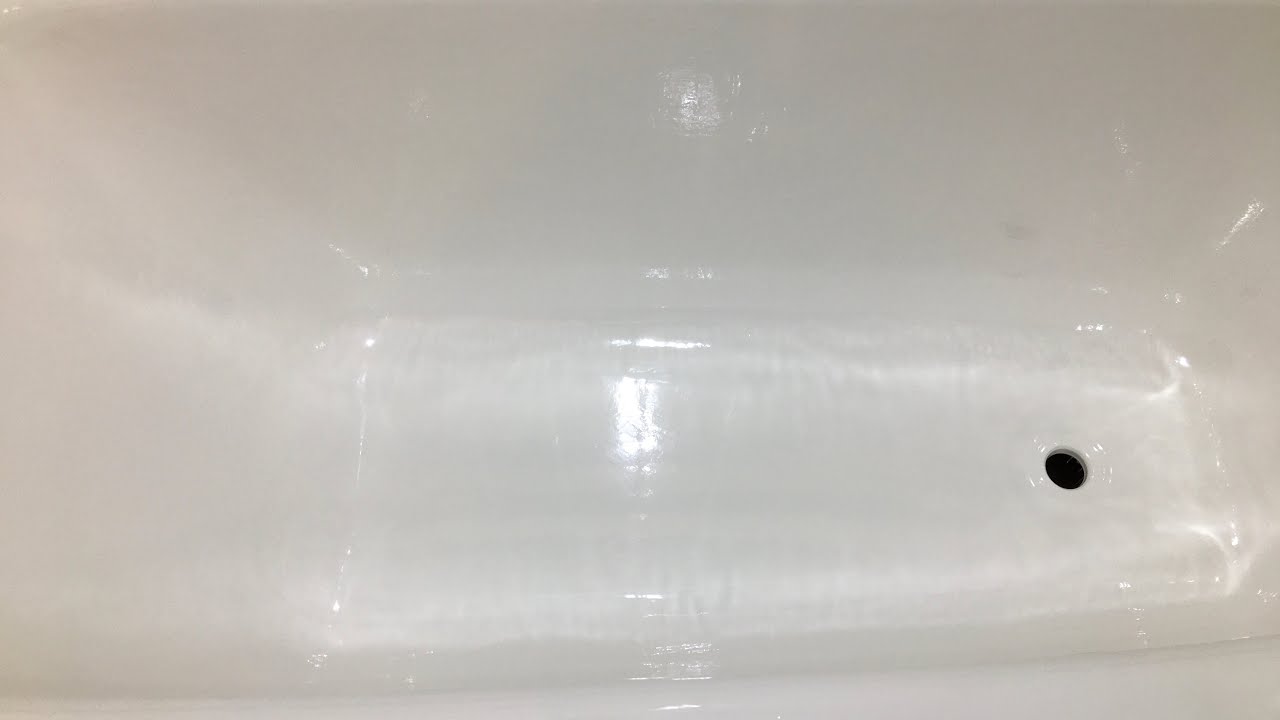 Реставрация чугунной ванны жидким акрилом - YouTube