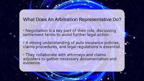 What Does An Arbitration Representative Do? - Auto Coverage Explained
