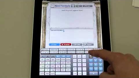 Formula app equation editor for iPad