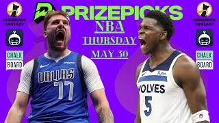 TIMBERWOLVES vs MAVERICKS GAME 5 | PRIZEPICKS TODAY | Thursday May 30 2024 | BEST BASKETBALL BETS