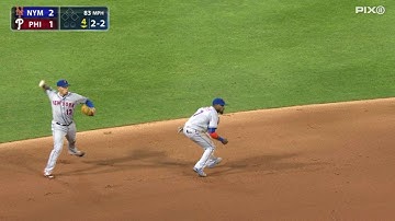 NYM@PHI: Cabrera throws across his body for the out