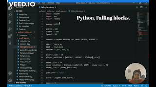 Falling blocks game in Python explained by Kartavya