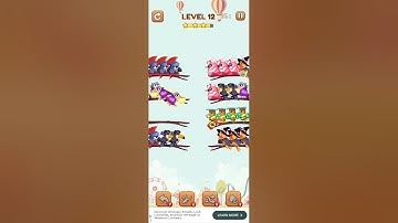 bird sort 2 color puzzle game 🐦 level 12