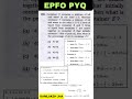 EPFO Previous Year Questions | UPSC EPFO PYQ Explained #84