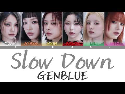 GENBLUE 젠블루 Slow Down LYRICS VIDEO CN ENG KN 中韓英歌詞 認人 XUHUAN