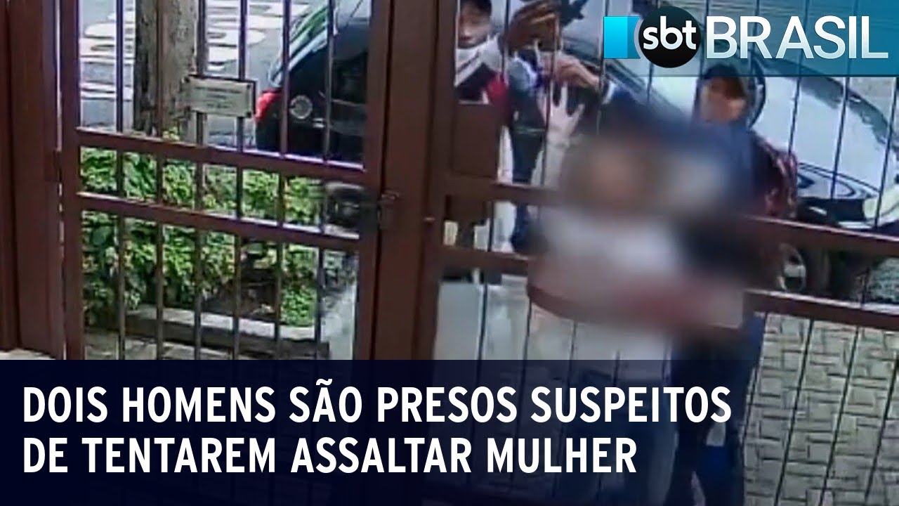 Homens são presos suspeitos de tentar assaltar mulher | SBT Brasil (05/01/23)