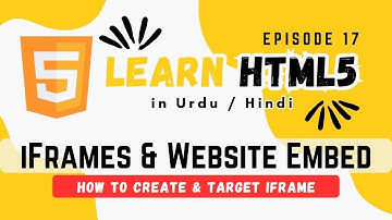 What are iframes in HTML5 & how to Embed website in your webpage | EP 17 Urdu/ Hindi