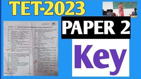 TS TET PAPER 2 KEY PAPER| TS TET KEY| TS TET LATEST UPDATE KEY| #tet #teacher #key #suhantv