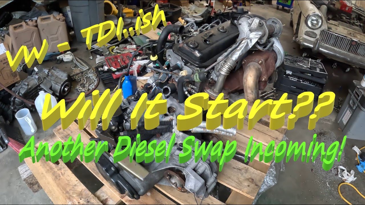 VW Diesel Swap Incoming! - Trying To Fire The (not an) AAZ On The Pallet - Will It Start? - TDI Swap