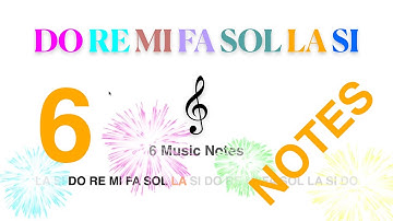 6 Notes, New Color Note: LA - Read Music Notes in Treble Clef (DO RE MI FA SOL LA SI)