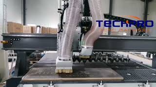 TechPro 2000*3000mm ATC CNC with 5+4 drilling head test for Finland customer #woodworking #furniture