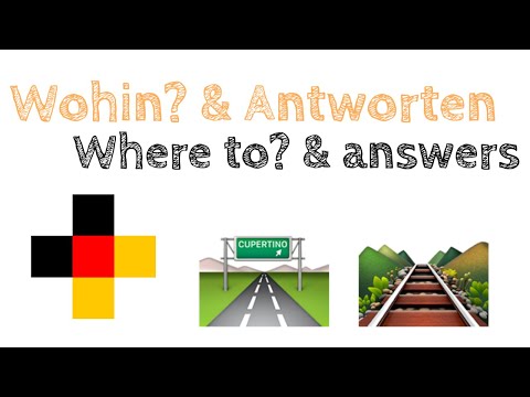 Learn German:  Where to? + two answers + 30 phrases + Translation in the subtitles