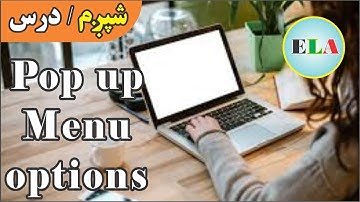 6- Lecture #06 - Pop up menu | New Folder | Shortcut | Commands