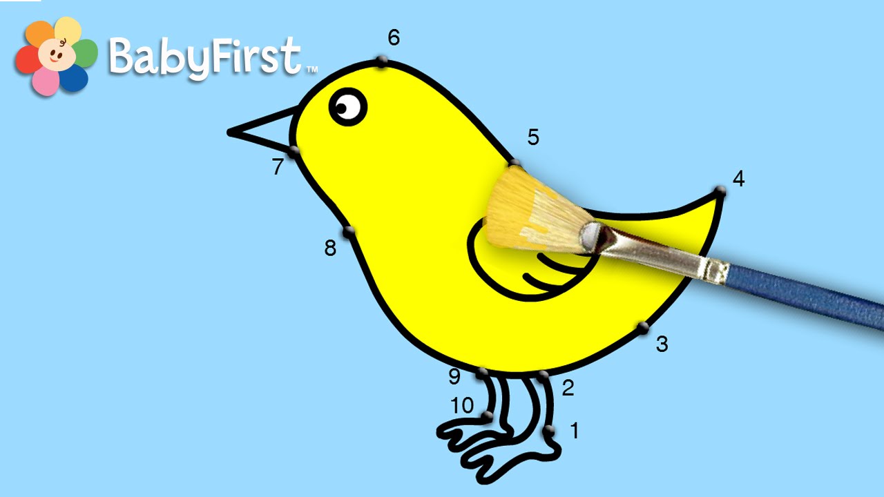 babyfirst toys BIRD | Learn Animals for Toddlers | Connect the Dots | BabyFirst TV