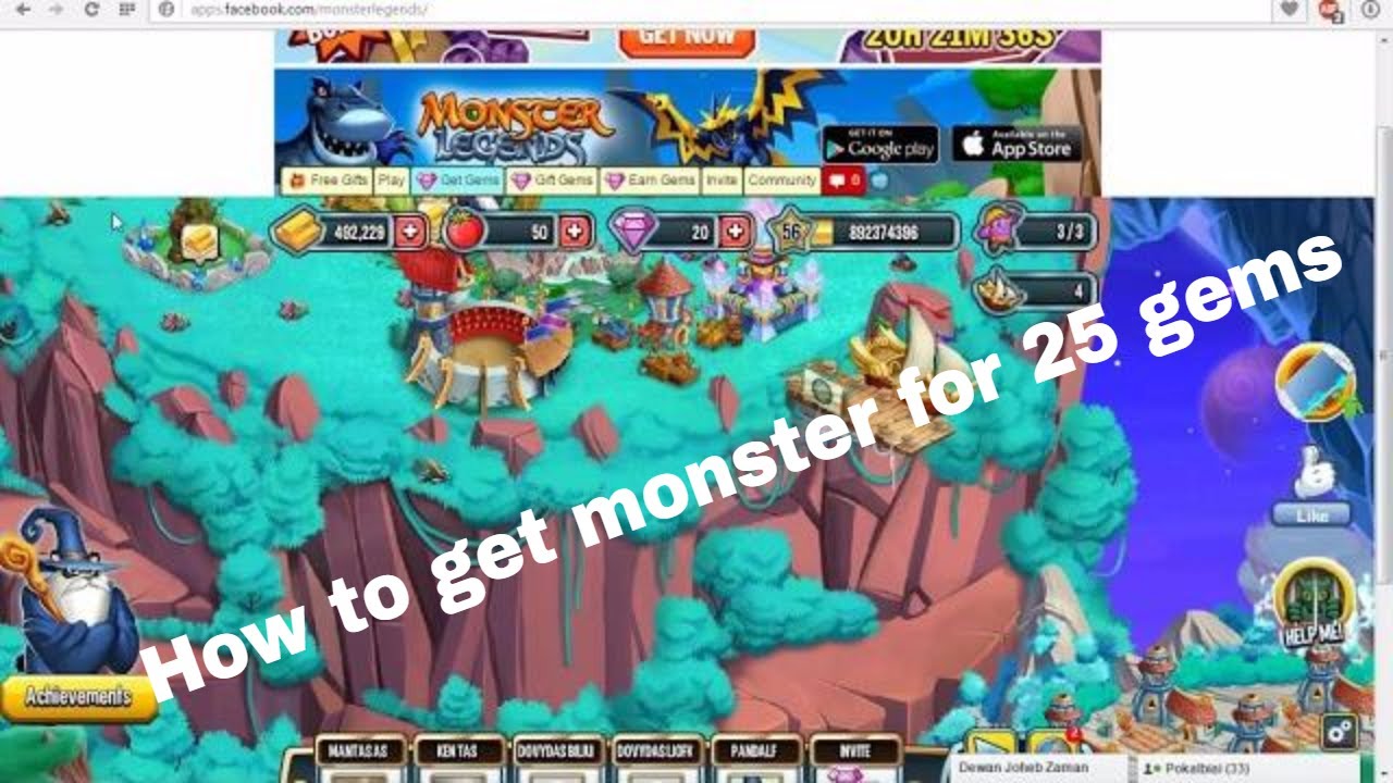 Monster Legends how to get legendary monsters for 25 gems