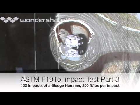 PALSHIELD kugelsichere Verglasungen  – ASTM F1915 Impact Test 